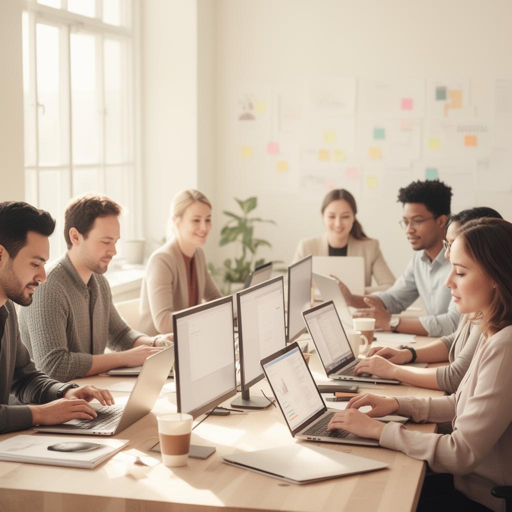 Distributed team collaborating